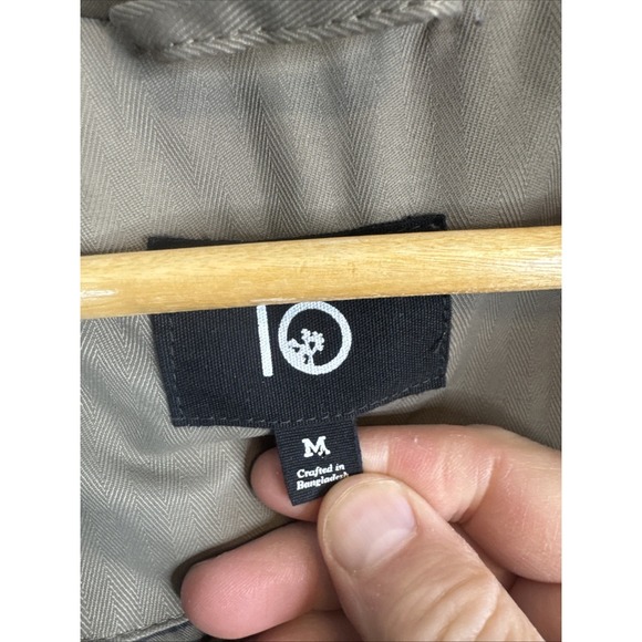 Tentree Womens Hooded Jacket Medium Olive Green Full Zip Outdoor Hiking Coat - Picture 6 of 9